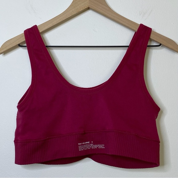 Torrid Curve Raspberry Ribbed Lurex Wire Free Bralette - Picture 7 of 9